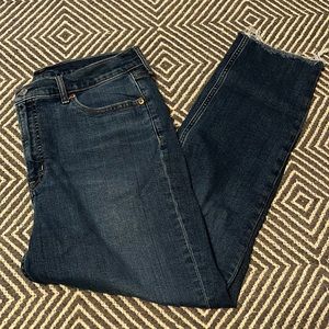 GAP High Rise Slim Jean with Frayed Cuff